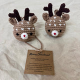 Handmade Crochet Christmas Ornaments - Very Merry Baubles (Pack of 5)