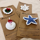 Handmade Crochet Christmas Ornaments - Santa, Surprise Me! (Pack of 10)