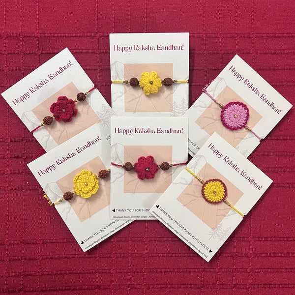Crochet Flower Rakhis