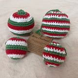 Handmade Crochet Christmas Ornaments - Very Merry Baubles (Pack of 5)